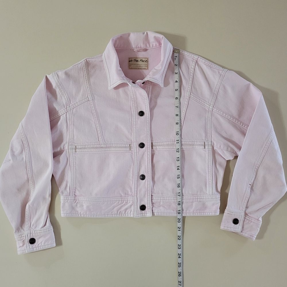 Free People Star Crossed Sorbet Denim Cropped Jacket - Picture 8 of 16